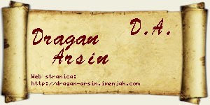 Dragan Arsin vizit kartica